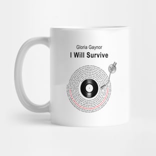 I WILL SURVIVE LYRICS ILLUSTRATIONS Mug